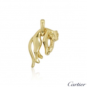 Cartier Yellow Gold Hanging Panthere De Cartier Pendant